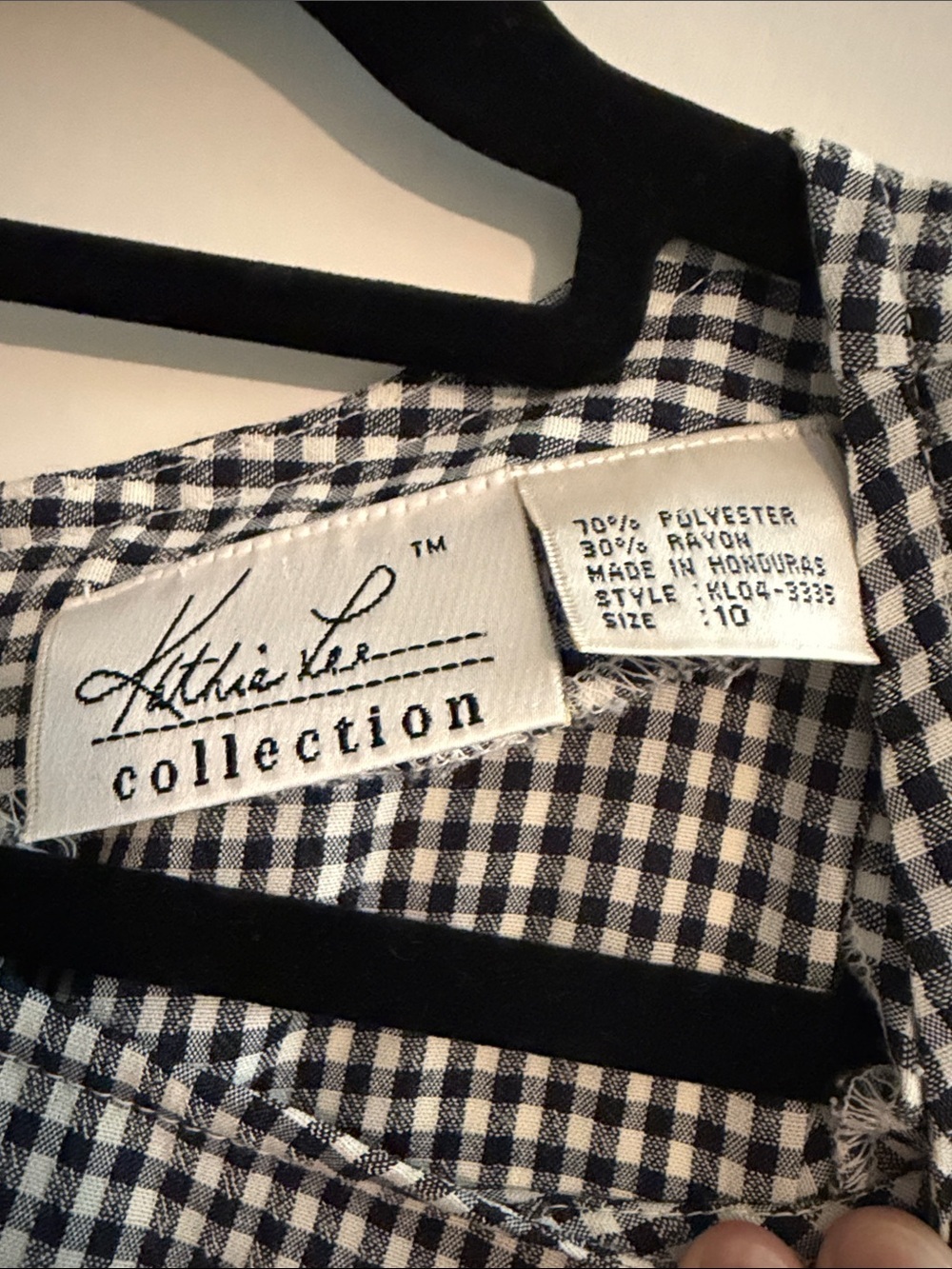 Kathie Lee Collection Black and White Gingham Maxi Dress - Picture 2 of 5